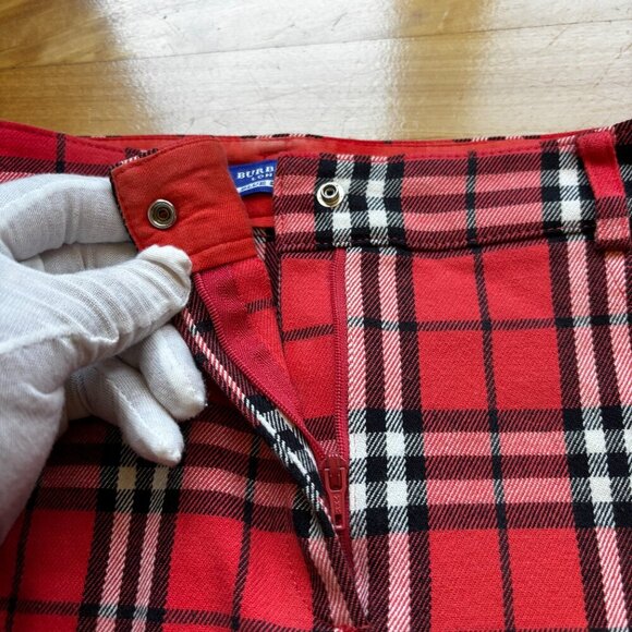 Burberry Blue Label Red Plaid Skirt Size 36 - Picture 7 of 11